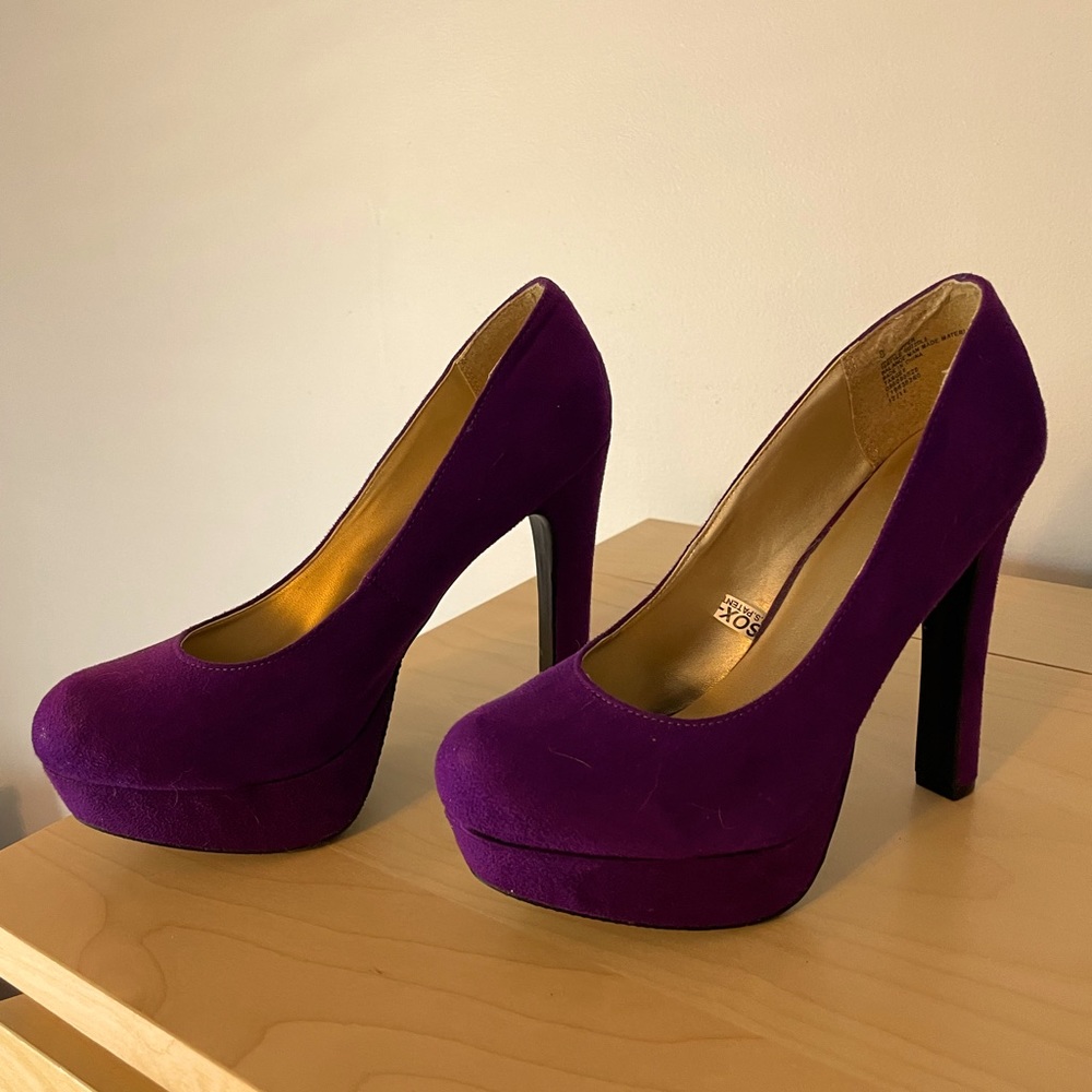 Massimo Purple Heels 8 Never worn